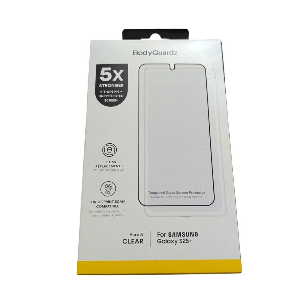 X9-N BodyGuardz Pure 3 CLEAR Temp. Glass‎ Screen Protector 4 Samsung Galaxy S25+